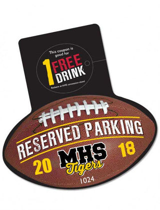 Football Shaped Parking Permit