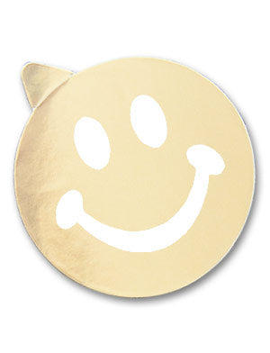 2" Gold Smiley Face Sticky Top