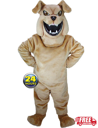 Tan Bulldog Mascot Uniform