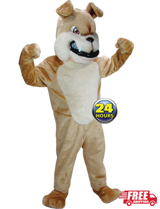 Tan Bulldog Mascot Uniform