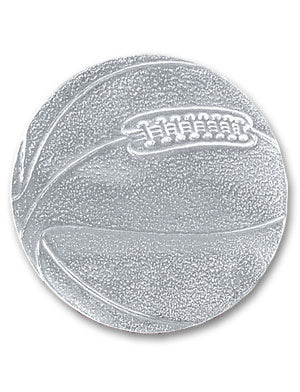 3" Silver Basketball Sticky Top