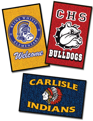 School Logo Doormat - Vertical