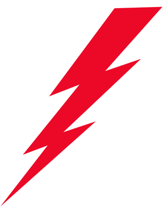 Red Lightning Bolt Temporary Tattoo