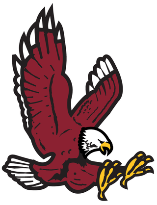 Maroon Hawk Temporary Tattoo