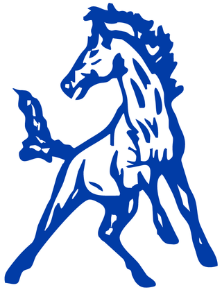 Blue Horse Temporary Tattoo