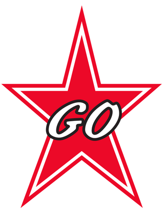 Red "GO" Star Temporary Tattoo