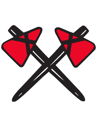 Red Tomahawk Temporary Tattoo