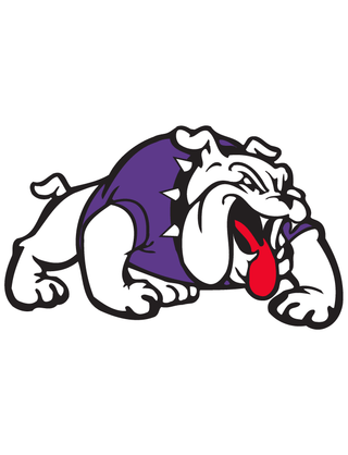 Purple Bulldog Temporary Tattoo