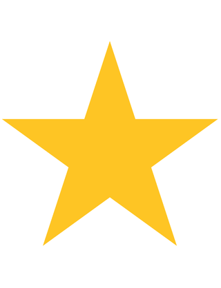 Gold Star Temporary Tattoo