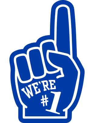 Blue Foam Finger Waterless Tattoo