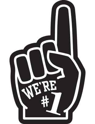 Black Foam Finger Waterless Tattoo