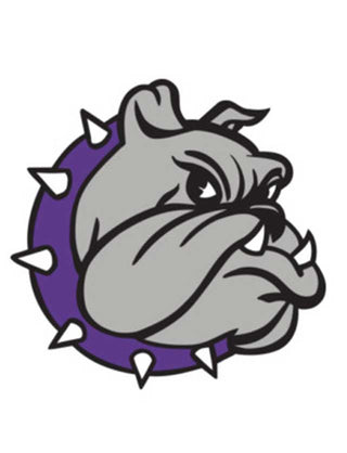 Purple Bulldog Temporary Tattoo