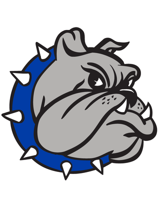 Blue Bulldog Temporary Tattoo