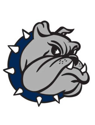 Navy Bulldog Temporary Tattoo