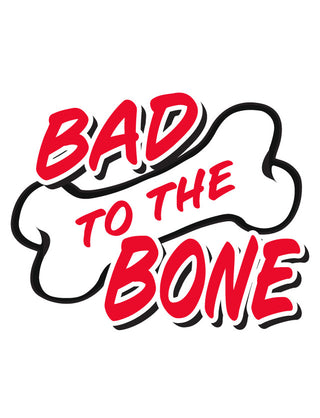 Red Bad to the Bone Temporary Tattoo