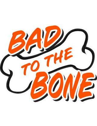 Orange Bad to the Bone Temporary Tattoo