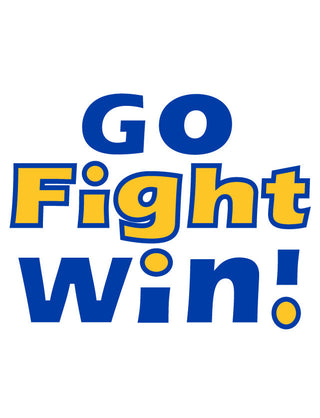 Blue & Gold Go Fight Win! Temporary Tattoo