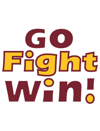 Maroon & Gold Go Fight Win! Temporary Tattoo