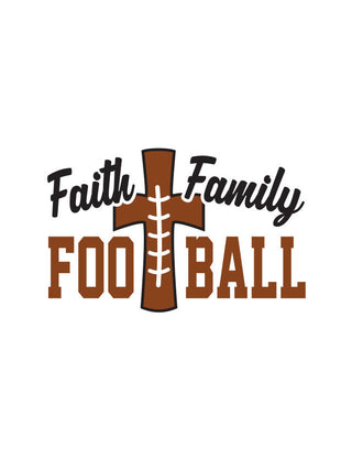 Faith Family Football Temporary Tattoo