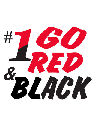 GO RED & BLACK TEMPORARY TATTOO