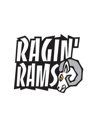 Black "Ragin' Rams" Temporary Tattoo