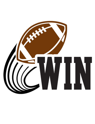 Black Win Football Temporary Tattoo