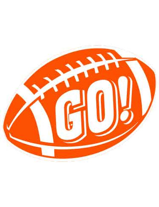 Orange Go! Football Temporary Tattoo