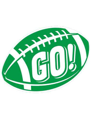 Green Go! Football Temporary Tattoo