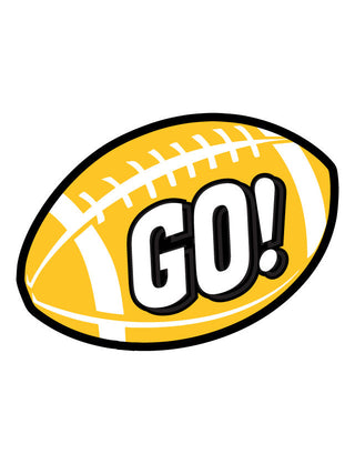 Gold Go! Football Temporary Tattoo