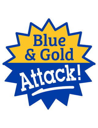 Blue & Gold Attack! Temporary Tattoo