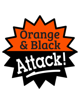 Orange & Black Attack Temporary Tattoo