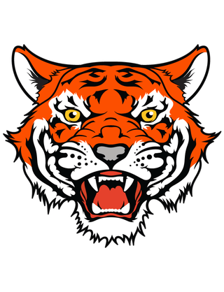 Orange Tiger Temporary Tattoo