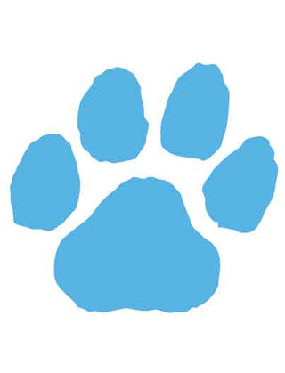 Light Blue Paw Print Waterless Tattoo