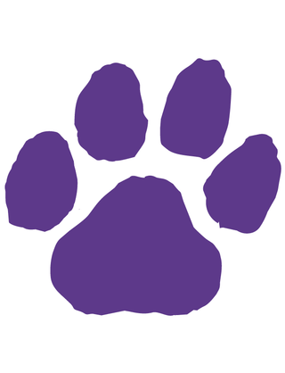 Purple Paw Print Temporary Tattoo