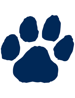 Navy Paw Print Temporary Tattoo