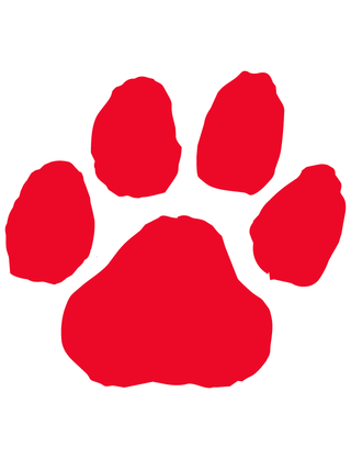 Red Paw Print Temporary Tattoo