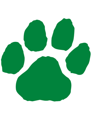 Green Paw Print Temporary Tattoo