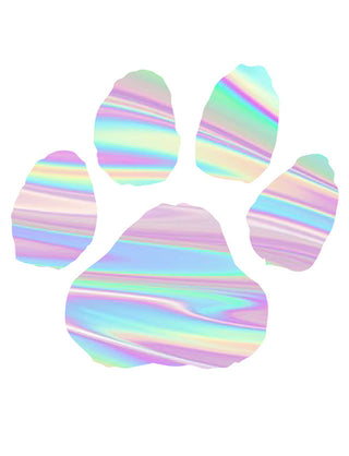 Holographic Metallic Foil Paw Print Temporary Tattoo