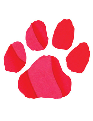 Red Paw Print Metallic Foil Temporary Tattoo