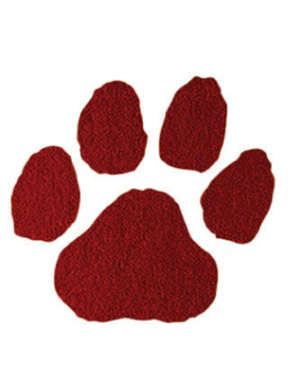 Maroon Paw Print Metallic Foil Temporary Tattoo