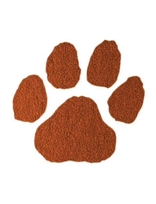 Orange Paw Print Metallic Foil Temporary Tattoo