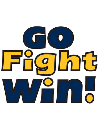 Navy "Go Fight Win!" Temporary Tattoo