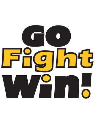 Gold "Go Fight Win!" Temporary Tattoo