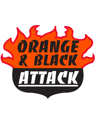 Orange & Black Attack Temporary Tattoo