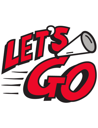 Red "Let's Go" Temporary Tattoo