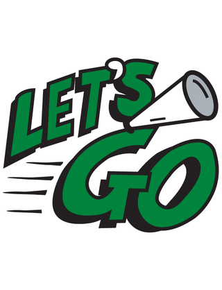 Green "Let's Go" Temporary Tattoo