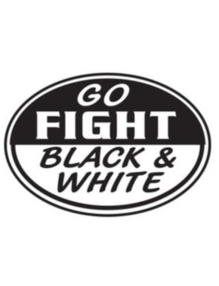 Go Fight Black & White Temporary Tattoo