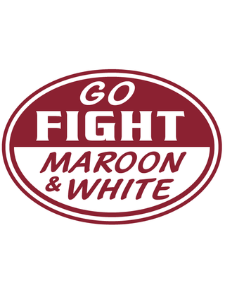 Go Fight Maroon & White Temporary Tattoo