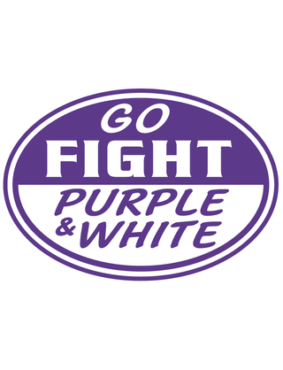 Go Fight Purple & White Temporary Tattoo