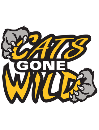 Gold "Cats Gone Wild" Temporary Tattoo